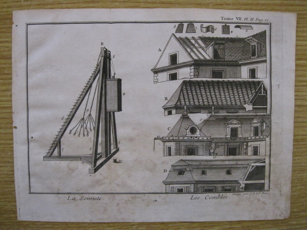 Tipografía y artesanía barroca III. Les pieces de Charpinterie, 1746. Antonie Pluche
